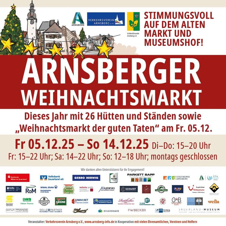 Arnsberger Weihnachtsmarkt, Grafik: Verkehrsverein Arnsberg e. V.
