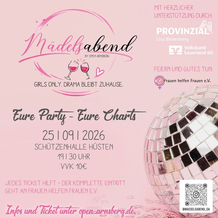 Flyer OA Mädelsabend / Copyright: Open Arnsberg 