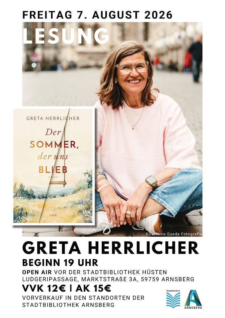 Plakat Lesung Greta Herrlicher | Bild © Caroline Queda Fotografie